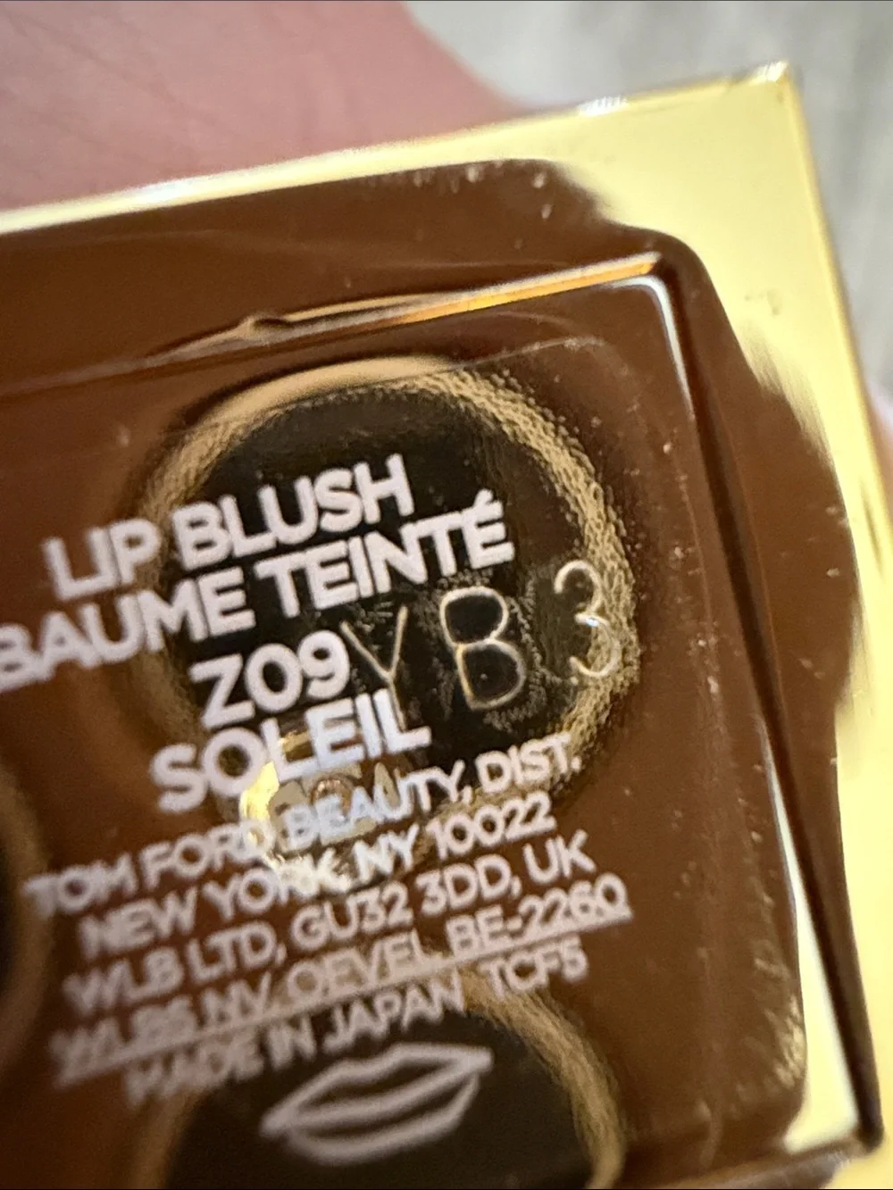 Tom Ford Gold Crystal lip blush, ph activated $64 retail